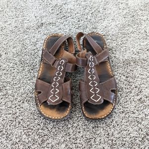 Brown Stitched Sandals